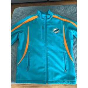 NWT Miami Dolphins NFL Men's 3 Layer Soft Shell Bonded Jacket with Fleece Lining